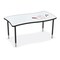 Mooreco Porcelain Desktop, Creator Table 60x30 with Black Direct Mount Shapes Legs 70526 - alternate 1